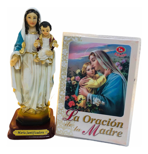 Virgen María Santificadora 14cm + La Oración De La Madre