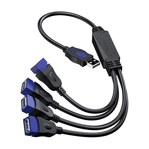 Andtobo - Divisor Usb 1 A 4, Cable De Carga Usb 2.0 Y Diviso