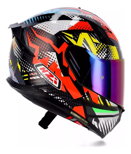 Casco Moto Integral Nzi Go Rider Doble Visor Multicolor Go Rider Stream Sao L