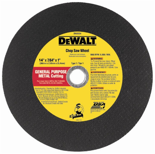 Imagem 1 de 1 de Disco De Corte - Metal 12 X 2,4mm X 1 (dw44620)