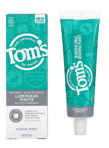 Toms Of Maine Pasta Dental Anticaries Natural Luminous White