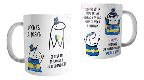 Plantilla Flork Boca Es La Pasión Canción Sublimar Tazas