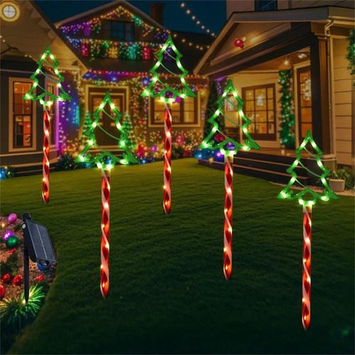 Luz Led Solar Para Árbol De Navidad Montada En El Suelo En Y