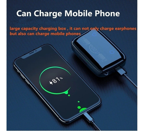 Imagen 8 de 8 de Audífonos Inalambricos Bluetooth 5.1 Power Bank + Linterna
