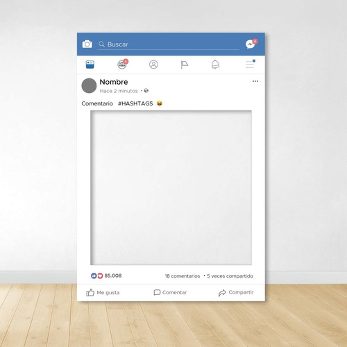 Marco Facebook Nueva Version Personalizado Imprimible