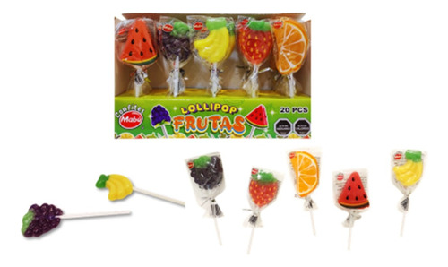 Dulce Paleta Frutas (20 Unidades) Dulce Cumpleaños