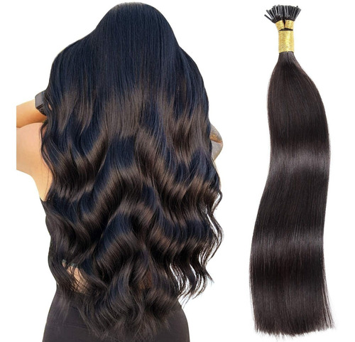 Extensiones De Cabello Humano Con Punta En I De 18 Pulgadas,