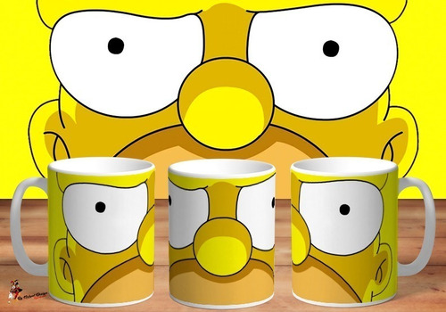 Taza - Tazón De Ceramica Homero Simpsons Enojado 4k Art