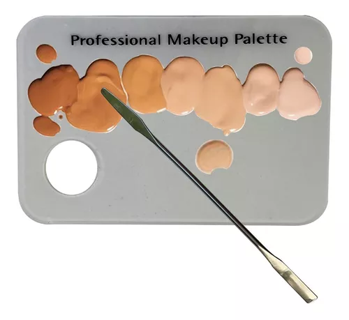 Paleta Mezcladora De Maquillaje Con Espatula Base Corrector