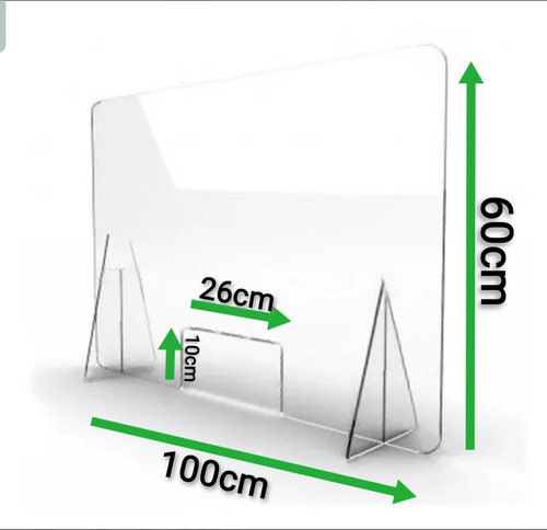 Mampara Para Negocio Acrilico Cristal 3mm Terminado Pulido