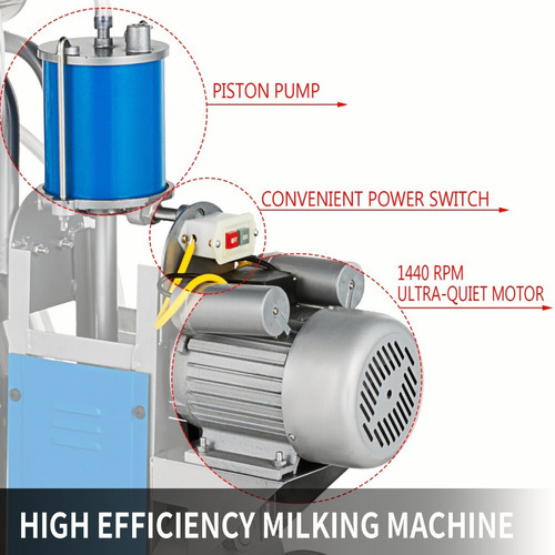 Vevor Maquina Ordeñadora De Vaca 25l 550w Acero Inoxidable