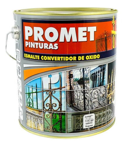 Esmalte Convertidor De Oxido 3,6l Gris Forja Oscuro Promet