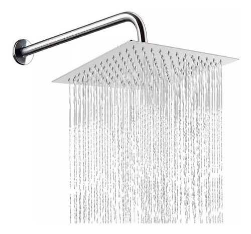 Ducha Regadera Metálica 25 Cm Cuadrada Acero Inoxidable Baño