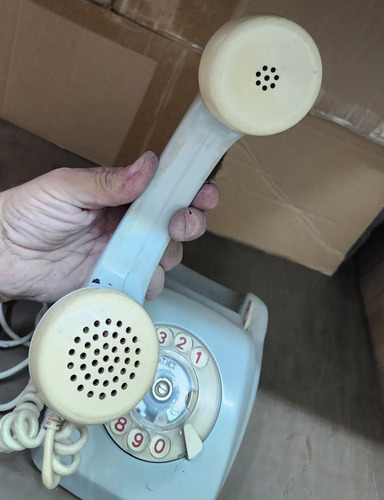 Telefonos De Línea Antiguos. Lote Por 2 Unidades Celeste (Usado)