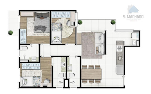 Imagem 2 de 2 de Apartamento Para Venda Em Santo André, Utinga, 3 Dormitórios, 2 Suítes, 1 Banheiro, 1 Vaga - Ve2035_2-1234843