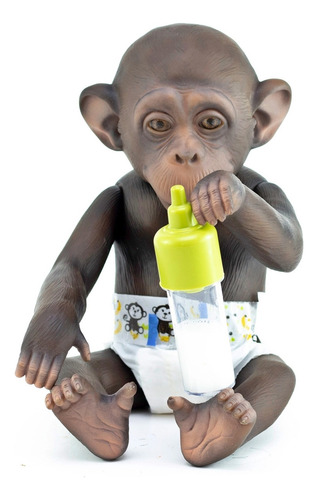 Boneco Macaco Little Caco Realista Com Bananinha - Omg Kids