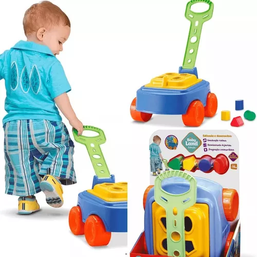 Kit Brinquedo Bebe 1 Ano Carrinho Puxar Blocos de Montar Didatico  Pedagogico Educativos Interativo Jogos de Encaixe - DISMAT - Jogos  Educativos - Magazine Luiza