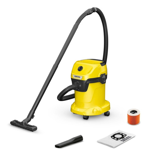 Aspiradora Wd3 Seco Humedo Karcher Color Amarillo