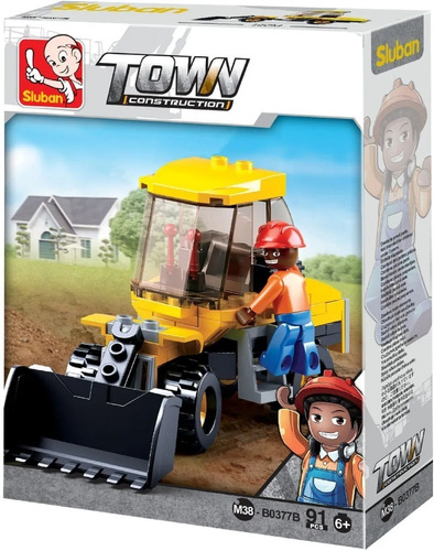 Imagen 2 de 6 de Ladrillos Construcción Vehículo Sluban Town Tractor La Plata