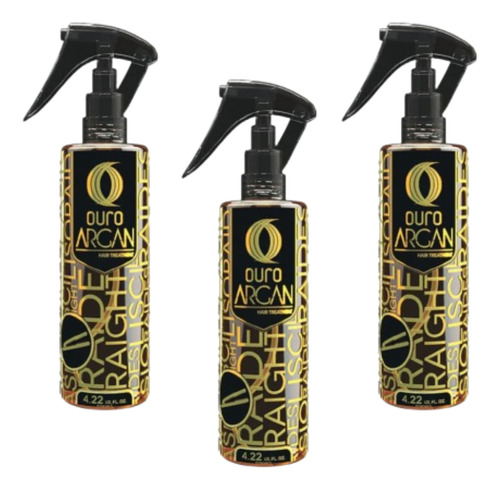 Kit 3 Pzs Ouroargan Liso Express 125ml