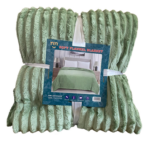 Cobija Surco King Size Verzonni 220cmx240cm Verde Claro Surco