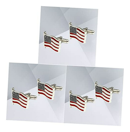 Cufflinks Bandera Estados Unidos Para Hombres