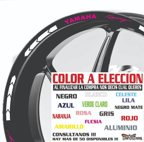 Imagen 9 de 10 de Calcos Yamaha Llantas + Regalo - 00164 Graficastuning