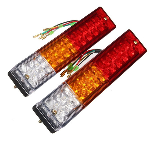 Juego De 2 Faros Traseros Led, 12 Volt, Trailer, Acoplado, 