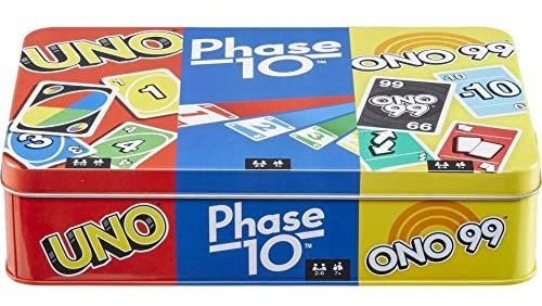 Jogo de 3 cartas Tin Uno Phase 10 Game Ono Card Game