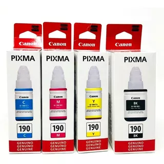 Kit 4 Tintas Canon Original Gi-190 G1100 G2100 G3100 G4100