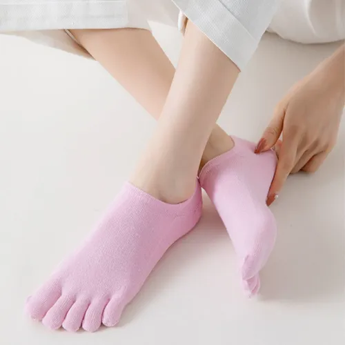 Calcetín Náutico De Cinco Dedos Para Mujer, Invisible, Fino
