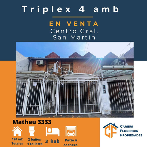 Triplex 4 Amb Centro De Gral. San Martin