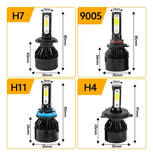 Kit Super Led Dazzix 8000k 12v H4 H7 H11 9005 Hb3 Lâmpada