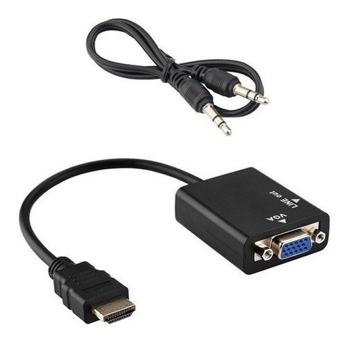 Convertidor Hdmi A Vga Con Audio 3.5mm