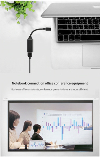 Imagen 4 de 9 de Adaptador Usb Tipo C Hdmi Para Cromebook Macbook Surface 4k