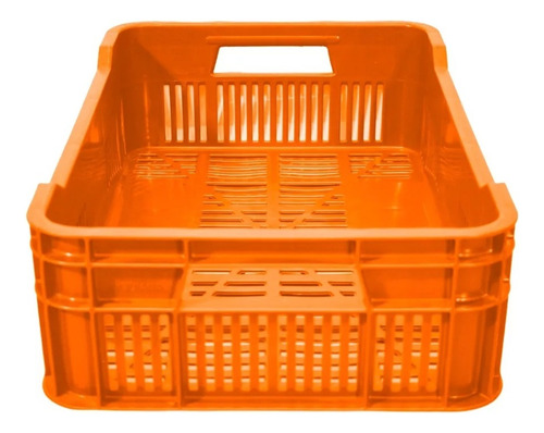 3pz Caja Tara Plastico Walterino Mediana Calada Piso Calado Naranja