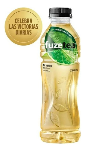 7 Pzas Té Verde Fuze Tea Sabor Limón 600 Ml