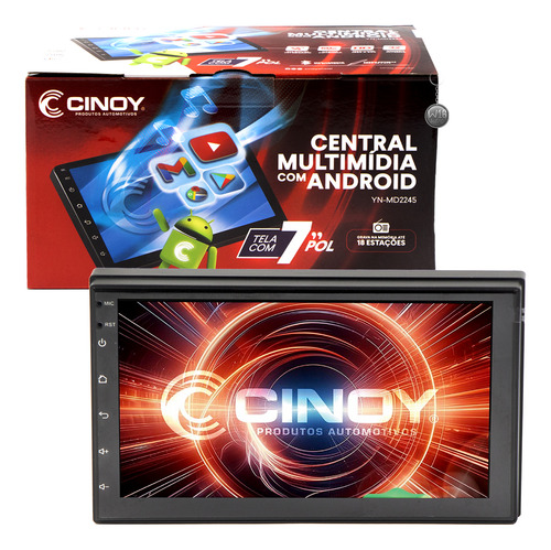 Multimidia Com Android Cinoy Bluetooth 7 Polegadas