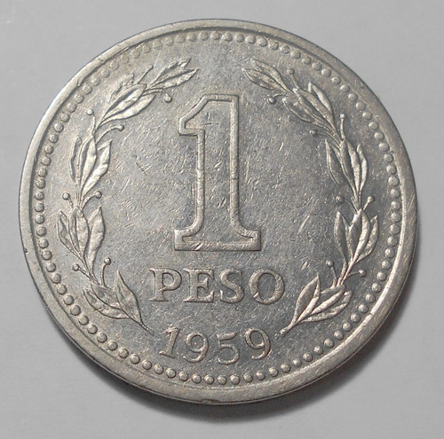 Argentina Moneda De 1 Peso 1959 - Km#57