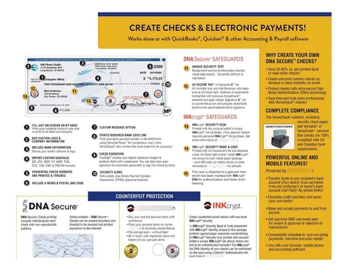 Versacheck Software De Impresión De Cheques Todo En Uno