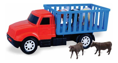 02 Caminhão Boiadeiro Brinquedo De Plástico Diverplas