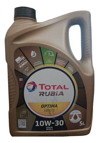 Aceite Motor Total Rubia Optima 10w30 Diesel Ck4
