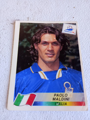 Figurita Francia 98 .paolo Maldini Paolo Maldini Escudo (Usado)