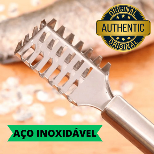 Jogo 3 Escamador De Peixe Inox Removedor Para Limpar Escamas Prateado