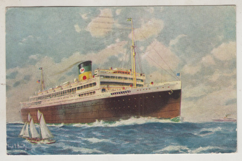 1948 Postal Buque Crucero Cursada De Brooklyn A Montevideo