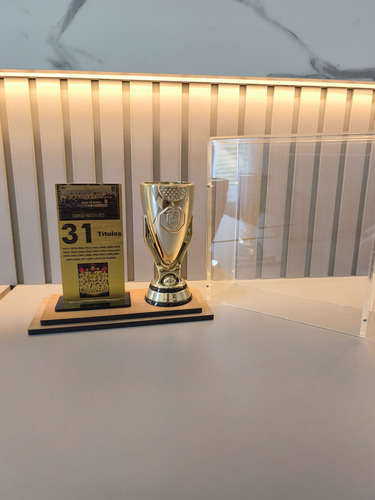 Troféu Compatível Campeonato Paulista Do Corinthians 15 Cm Dourado-escuro