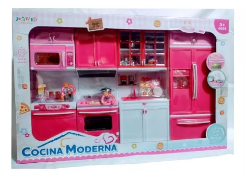 Comprar cocina completa para casas de muñecas moderna, barata