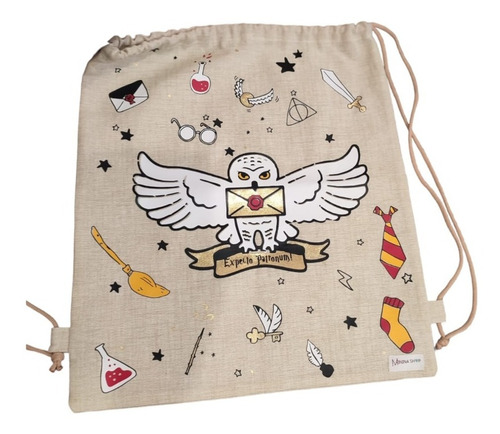 Bolso De Genero Estampado Tipo Morral - Diseño Harry Potter