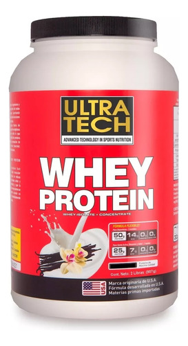 Whey Protein Ultra Tech Proteina De Suero Concentrada Masa M