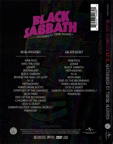 Cd Live...gathered In Their Masses (black Sabbath) Estándar